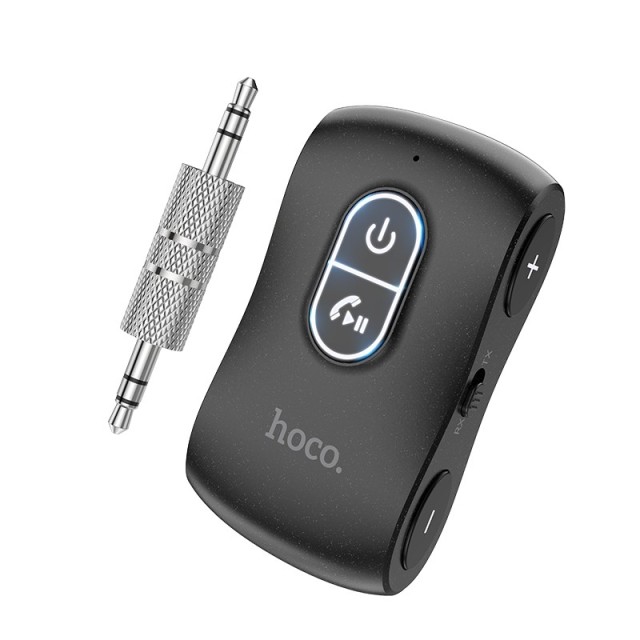 Bluetooth Transmitter Hoco E73 Pro Journey 2-in-1 BT v5.0,έξοδος AUX 3.5mm και USB-C με Ενσωματωμένο Μικρόφωνο Μαύρο