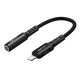 Αντάπτορας Handsfree Acefast C1-05 Μεταλλικό Lightning σε 3.5mm Θηλυκό Apple Certified MFI Braided Μαύρο 18cm