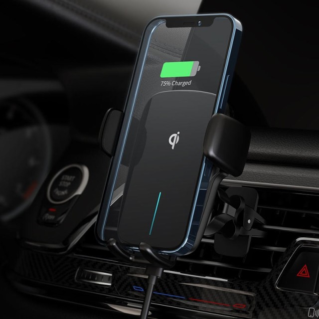 Βάση Στήριξης Αυτοκινήτου Acefast D1 Mount Holder Auto-Aligning 4.5" – 6.7" και Wireless Charger 15W  Μαύρο