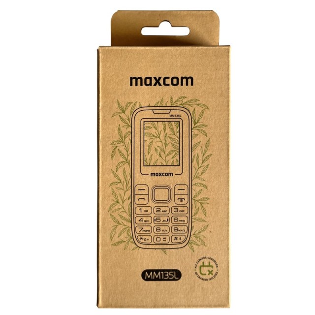 Maxcom MM135 Light (Dual Sim) 1,77" με Bluetooth, Φακό, Ανοιχτή Ακρόαση και Ραδιόφωνο Μόνο με Καλώδιο Φόρτισης  Μαύρο - Μπλέ