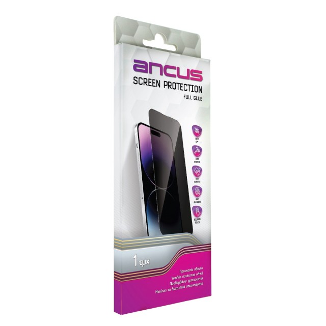 Tempered Glass Ancus Privacy 30 Μοίρες Protection Full Face 3D για Xiaomi Redmi Note 10  Redmi Note 10S Note 11s Νote 12S 4G