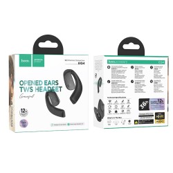 Wireless Hands Free Hoco EQ4 Graceful TWS V5.3 με Πλήκτρο Ελέγχου Συμβατό με Siri και 12h Ώρες Λειτουργίας Μαύρα