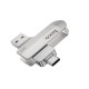 Flash Drive Hoco UD10 2 in 1 64GB USB-A 3.0 και USB-C Συμβατό με Windows Mac Linux και Android Ασημί