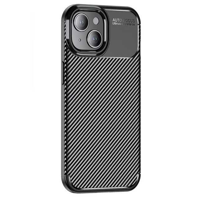 Θήκη Ancus AutoFocus Carbon Fiber για Apple iPhone 15 Μαύρη