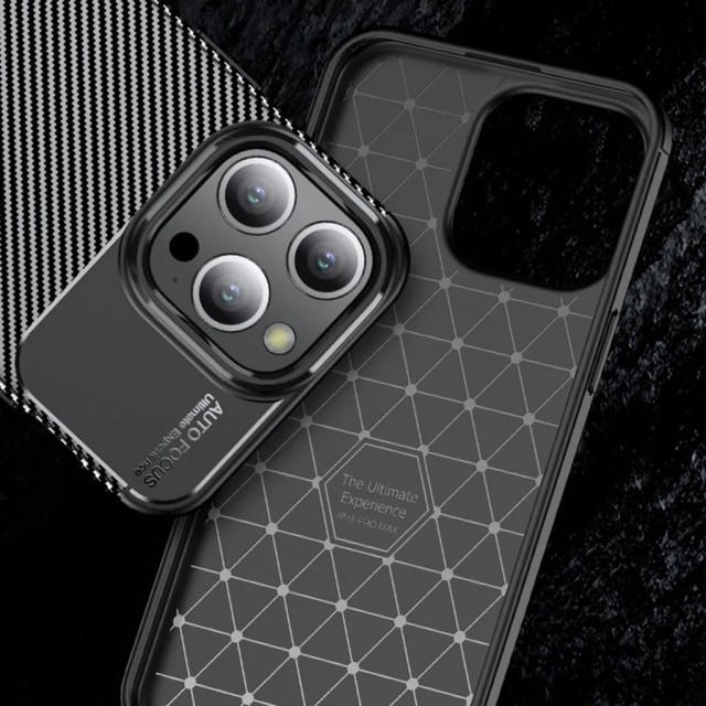 Θήκη Ancus AutoFocus Carbon Fiber για Apple iPhone 15 Pro Μαύρη