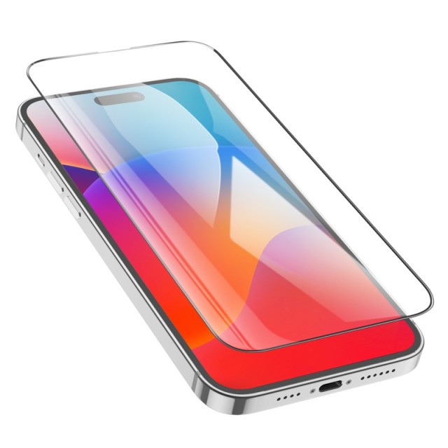 Tempered Glass Hoco G9 Full Screen HD για Apple iPhone 15 Pro Max Μαύρο Σετ 25 τμχ