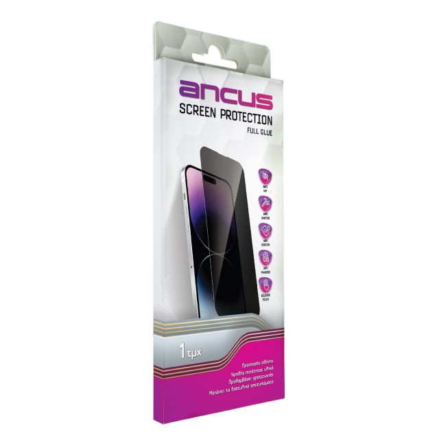 Tempered Glass Noozy Privacy 30 Μοίρες Protection Full Face 3D για Apple iPhone 15 Pro