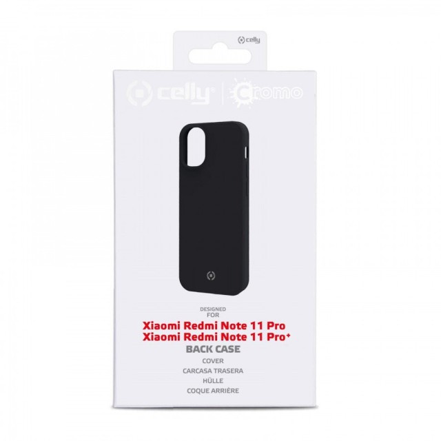 Θήκη TPU Celly Anti-Scratch Microfiber για Xiaomi Redmi Note 11 Pro+ 5G Μαύρη