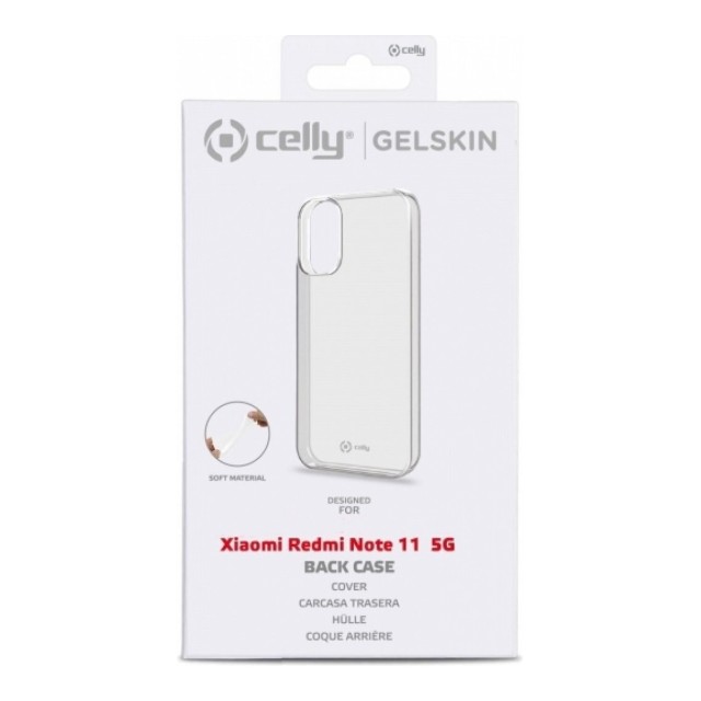 Θήκη TPU Celly Soft Rubber για Xiaomi Redmi Note 11 5G Διάφανο