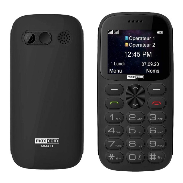 Maxcom MM471 Dual SIM 2.2" με Βάση Φόρτισης, Bluetooth, Κουμπί SOS + Φορτιστής Αυτοκινήτου Ancus Micro USB