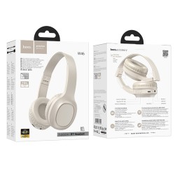 Wireless Ακουστικά Stereo Hoco W46 Charm V5.3 200mAh AUX Λευκά