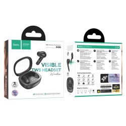 Wireless Hands Free Hoco EQ6 Shadow TWS V5.3 320mAh 7 Ώρες Λειτουργίας με LED Οθόνη και Συμβατά με Siri Μαύρα