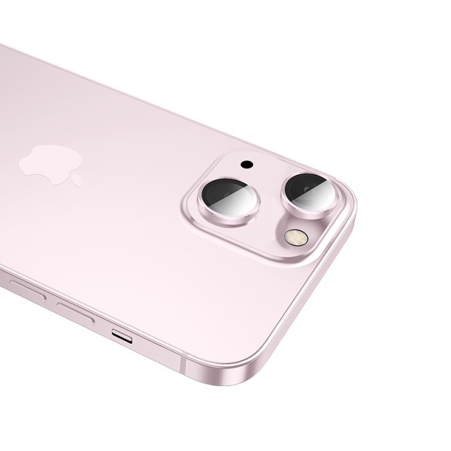 Προστασία Κάμερας Hoco 3D Metal V12 Plus για Apple iPhone 15 / iPhone 15 Plus Ροζ