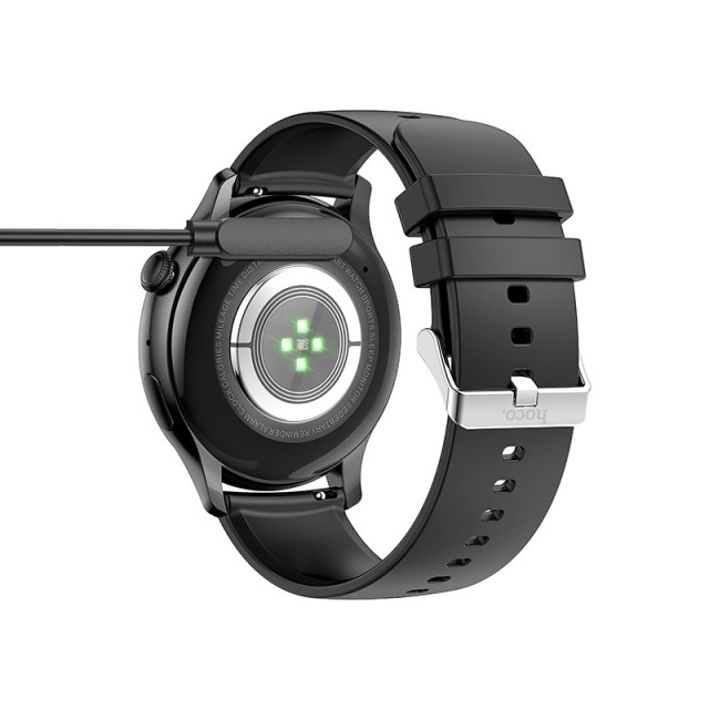 Φορτιστής Hoco για Y10 Pro Smart Sports Watch Μαύρος Απόσταση Μαγνητών: 0,9mm Απόσταση Επαφών: 0,5mm