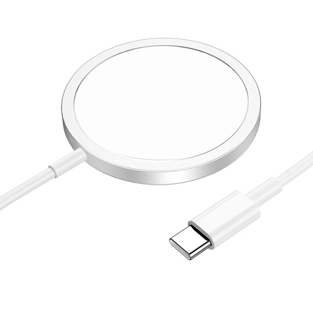 Ασύρματος Φορτιστής Hoco CW47 Magnetic Magsafe για iPhone 12 και πάνω 15W με καλώδιο USB-C 1m