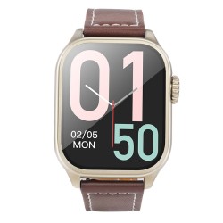 Smartwatch Hoco Y17 IP67 IPS Οθόνη 2.03" 300mAh V5.0 με Δυνατότητα Κλήσεων Χρυσαφί