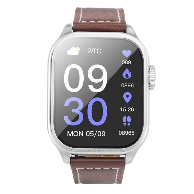 Smartwatch Hoco Y17 IP67 IPS Οθόνη 2.03" 300mAh V5.0 με Δυνατότητα Κλήσεων Ασημί