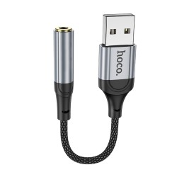 Αντάπτορας / Εξωτερική Κάρτα Ήχου Hoco LS36 Fresh USB to 3.5mm Hi-Fi Συμβατός με όλες τις Συσκευές Braided 12cm