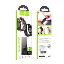 Watchband Hoco WH03 Jane Eyre Series από Ultra-Thin Nylon για Samsung Huawei Xiaomi Vivo κα 20mm Universal Μαύρο