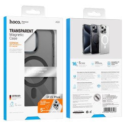 Θήκη Hoco Premium Series Transparent Magnetic Mag-charge για Apple iPhone 15 Plus Smoke