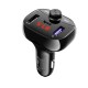 Bluetooth FM Transmitter Hoco DE2 USB QC3.0 18W+USB 12W+USB-C PD20W + Micro SD v5.0 LED Ένδειξη Μαύρο