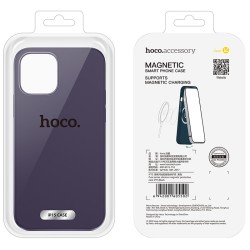 Θήκη Hoco Magnetic Series Liquid Silicone με MagSafe για Apple iPhone 15 Μωβ