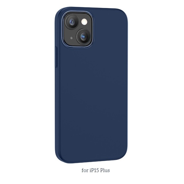 Θήκη Hoco Magnetic Series Liquid Silicone με MagSafe για Apple iPhone 15 Plus Μπλέ