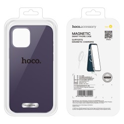 Θήκη Hoco Magnetic Series Liquid Silicone με MagSafe για Apple iPhone 15 Pro Μωβ