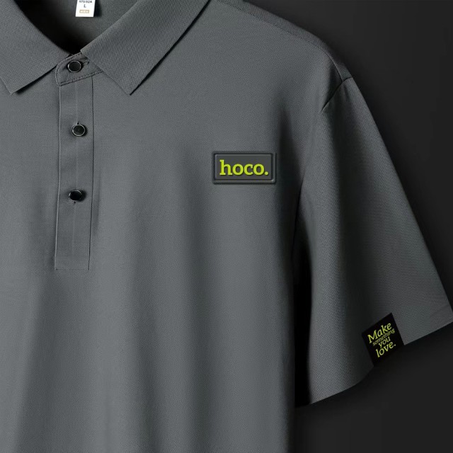 Κοντομάνικη Μπλούζα Hoco Polo Μαύρη XL
