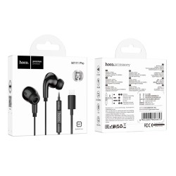 Hands Free Hoco M111 Pro Primero Series Earphones Stereo Lightning Μαύρα 1,2μ.