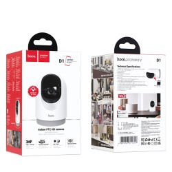 Hoco D1 Indoor PTZ HD Camera με Οριζόντια Γωνία Θέασης 355° Κάθετη Γωνία Θέασης και Υποδοχή Micro SD έως 128GB