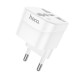 Αντάπτορας Hoco DC60 Universal (UK, 3C 3Plug, 3C 2Plug, US Plug) σε European Λευκός