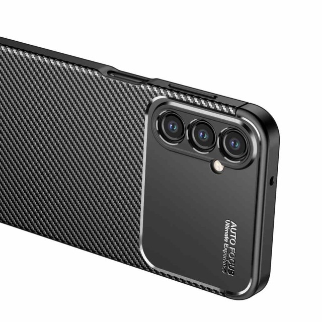 Θήκη Ancus AutoFocus Carbon Fiber για Samsung SM-A245F Α24 4G Μαύρη