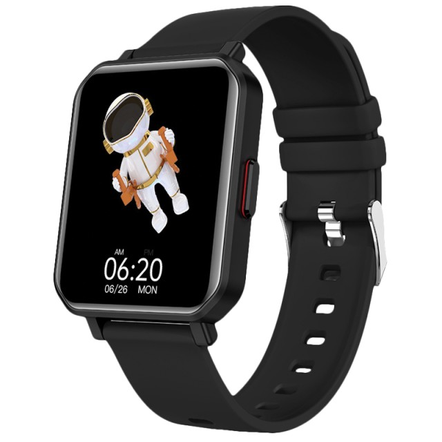 Smartwatch Maxcom FW56 Carbon Pro IP68 260mAh με 1.85” HD IPS με Δυνατότητα Κλήσεων Μαύρο Silicon Band