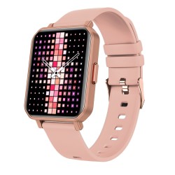 Smartwatch Maxcom FW56 Carbon Pro IP68 260mAh με 1.85” HD IPS με Δυνατότητα Κλήσεων Ροζ Χρυσό Silicon Band