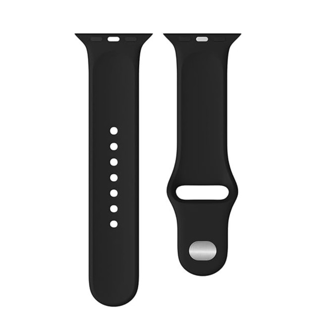 Watchband Noozy 42/44/45/49mm για Apple Watch 1/2/3/4/5/6/7/8/9/se/ultra 1/ultra 2 Μαύρο Silicon Band