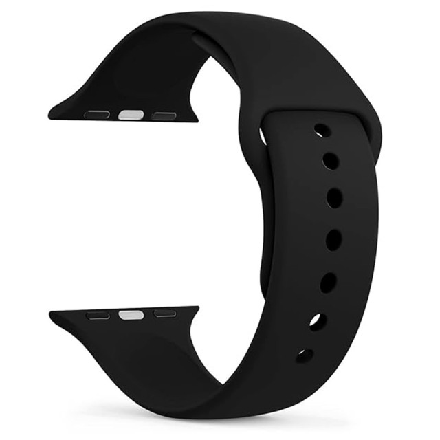 Watchband Noozy 38mm/40mm/41mm για Apple Watch 1/2/3/4/5/6/7/8/9/se/ultra 1/ultra 2 Μαύρο Silicon Band