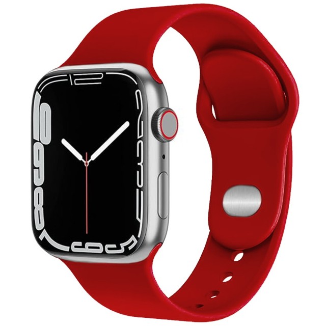 Watchband Noozy 38mm/40mm/41mm για Apple Watch 1/2/3/4/5/6/7/8/9/se/ultra 1/ultra 2 Κόκκινο Silicon Band