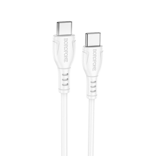 Καλώδιο σύνδεσης Borofone BX51 Triumph USB-C σε USB-C 60W 1μ Λευκό