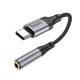 Αντάπτορας Καλωδίου Ήχου Hoco LS36 Fresh USB-C to 3.5mm Hi-Fi Braided 12cm Μαύρος