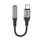 Αντάπτορας Καλωδίου Ήχου Hoco LS36 Fresh USB-C to 3.5mm Hi-Fi Braided 12cm Μαύρος