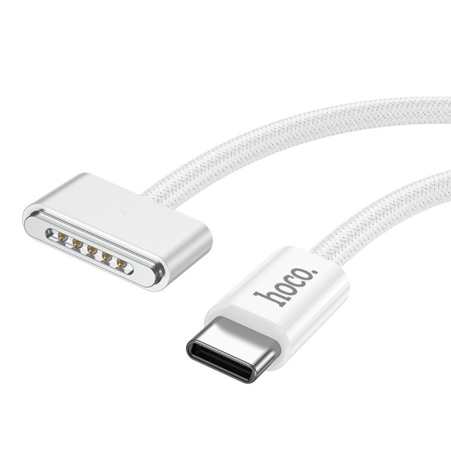 Magnetic Καλώδιο Φόρτισης Hoco X103 USB-C σε Mag3 140W με Braided Καλώδιο 2m Λευκό