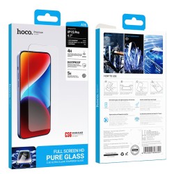 Tempered Glass Hoco Premium Series A36 Anti-Fingerprint Dustproof 0.33mm 2.5D για Apple iPhone 15 Pro