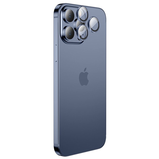 Προστασία Κάμερας Hoco 3D Metal V12 Plus για Apple iPhone 15 Pro/15 Pro Max Σκούρο Μπλε