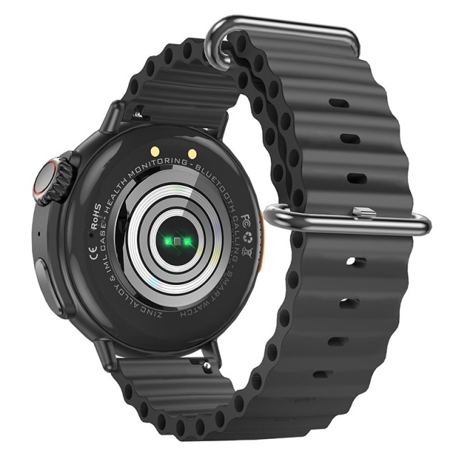 Smartwatch Hoco Y18 IP67 IPS Οθόνη 1.52" 300mAh V5.1 με Δυνατότητα Κλήσεων Μαύρο