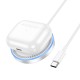 Ασύρματος Φορτιστής Hoco CW53 Quick Magnetic Magsafe 15W με καλώδιο USB-C 1.5m Ασημί