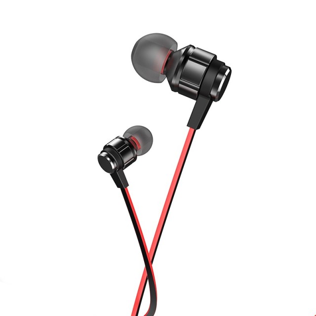 Hands Free Hoco M85 Platinum Sound Universal Earphones Stereo 3.5mm Deep Bass Μαύρο 1.2m