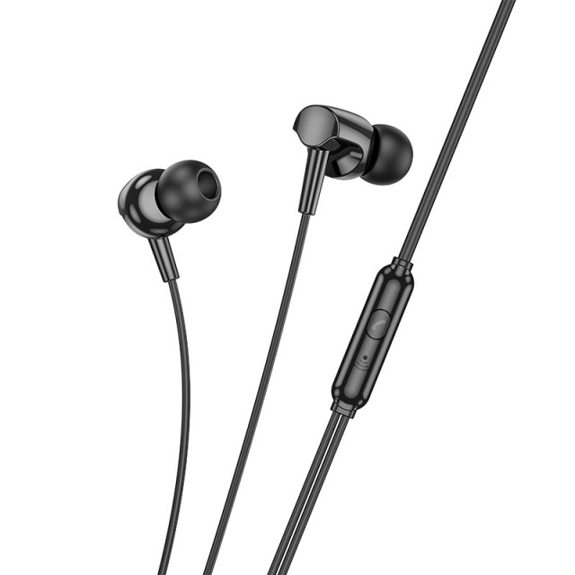 Hands Free Hoco M112 Story Universal Earphones Hi-Fi Stereo 3.5mm Μαύρο 1.2m