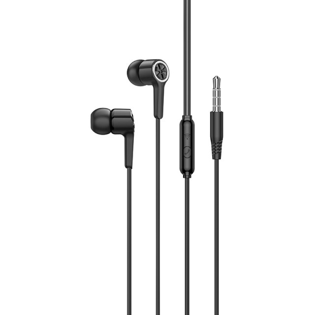 Hands Free Hoco M104 Gamble Universal Earphones Hi-Fi Stereo 3.5mm Μαύρο 1.2m