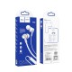 Hands Free Hoco M86 Oceanic Universal Earphones Deep Bass Stereo με 3.5mm Γωνιακό Κονέκτορα Λευκό 1.2m